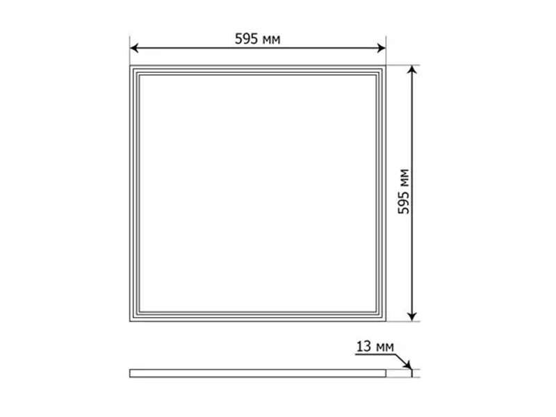 Панель светодиодная Biom JL-36-PL-2P-CW 36 Вт 6000К 595х595 мм (6440) - фото 3