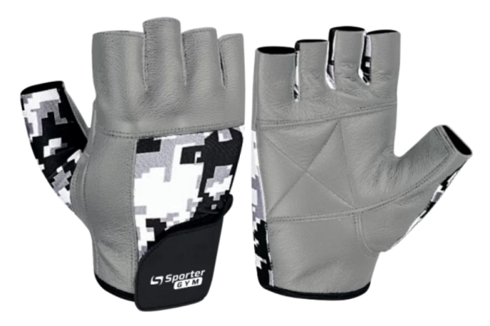 Перчатки мужские Sporter Gym Men Weightlifting Glowes 227.7 B M Grey/Camo (3818)