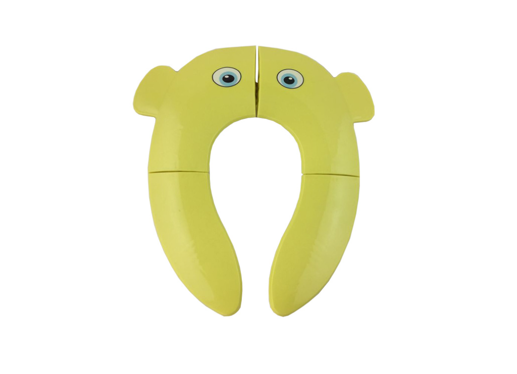 Дитяча накладка на унітаз SUNROZ Elephant Shape Folding Potty Seat дорожня складна Жовтий (SUN5016)