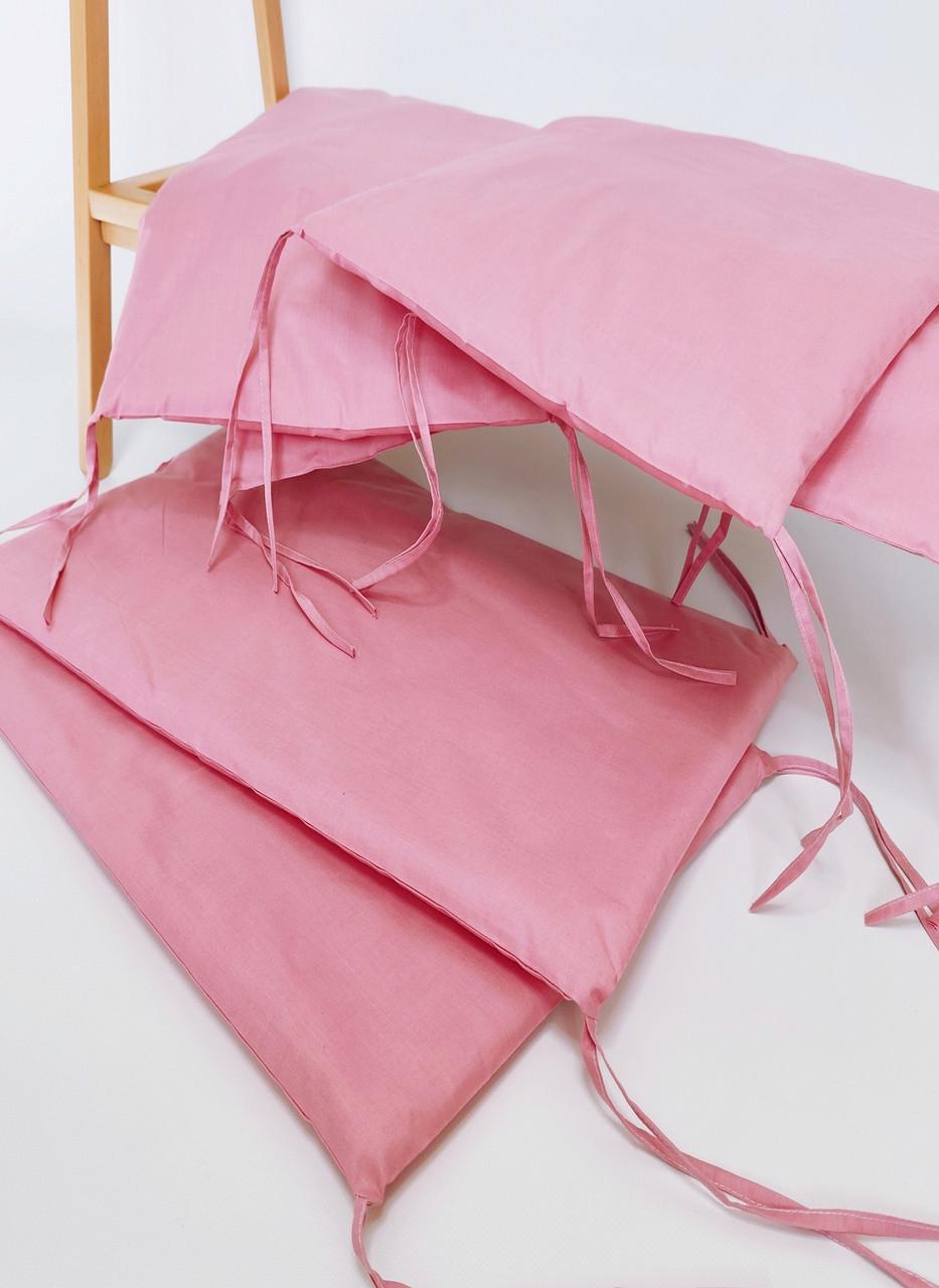 Бортики защита в детскую кровать Penetka бязь 120x40/60x40 см Розовый (6500.120.40.95)