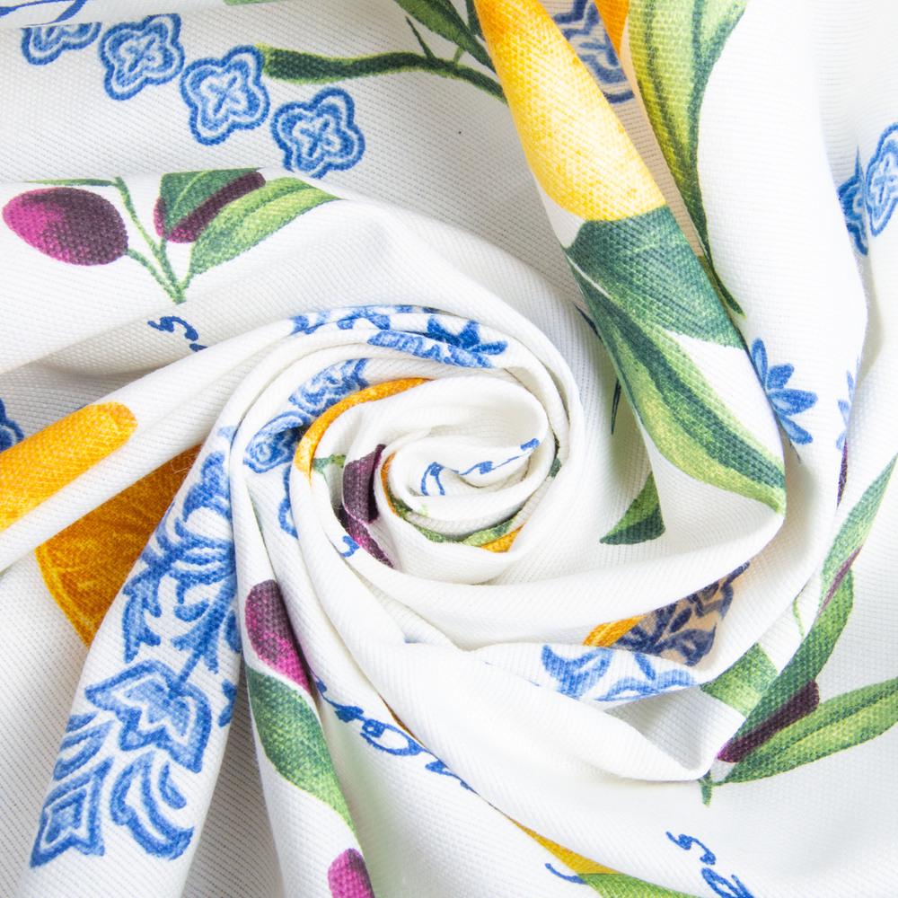 Ткань декоративная Премьер Лимоны и оливки с водоотталкивающей пропиткой (24890)