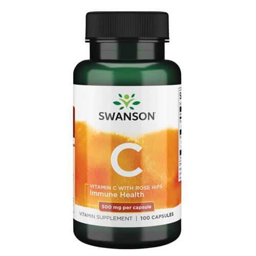 Вітамін С Swanson Vitamin C with Rose Hips 500 мг 100 caps (SW101)