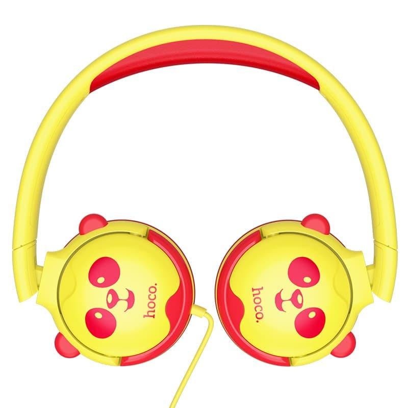 Навушники накладні дротові стерео Hoco W31 Childrens Yellow/Red (00000049157_1) - фото 3