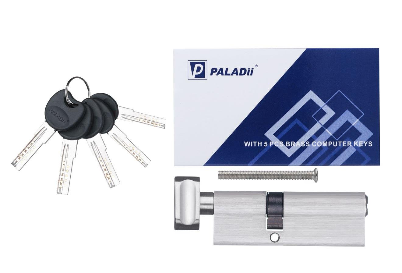 Цилиндр Paladii ST 110 мм Т50x60 5 ключей SN Сатин (ПЦ210) - фото 2 Цилиндр Paladii ST 110 мм Т50x60 5 ключей SN Сатин (ПЦ210) - фото 2