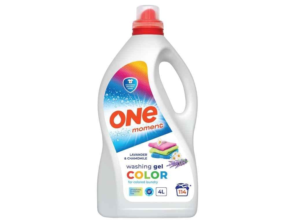 Средство для стирки One Moment Color Lavander& Chamomile 4 л Средство для стирки One Moment Color Lavander& Chamomile 4 л