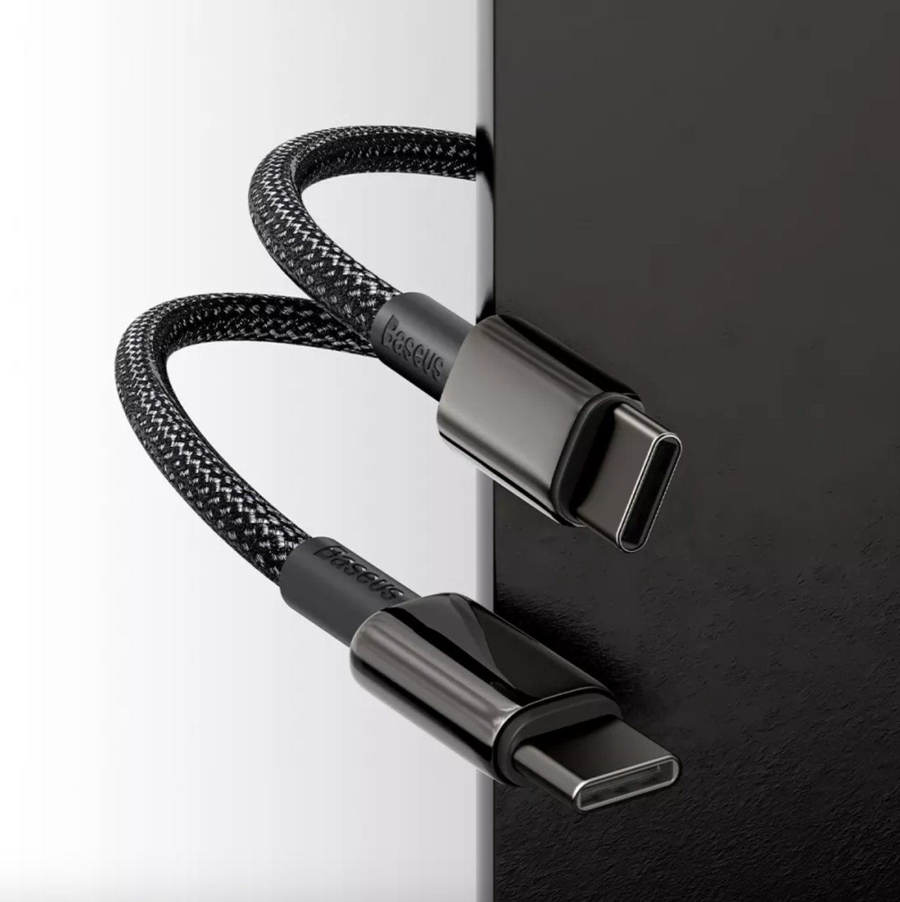 Кабель синхронизации Baseus Tungsten Gold Type C to Type C 100 W 1 м Black - фото 6
