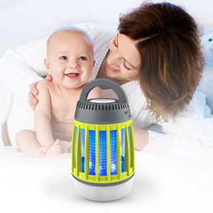Фонарь для кемпинга SUNROZ Electronic Mosquito Killer Lamp 3в1 ничтожитель комаров Серый-Желтый (SUN4557) - фото 2 Фонарь для кемпинга SUNROZ Electronic Mosquito Killer Lamp 3в1 ничтожитель комаров Серый-Желтый (SUN4557) - фото 2