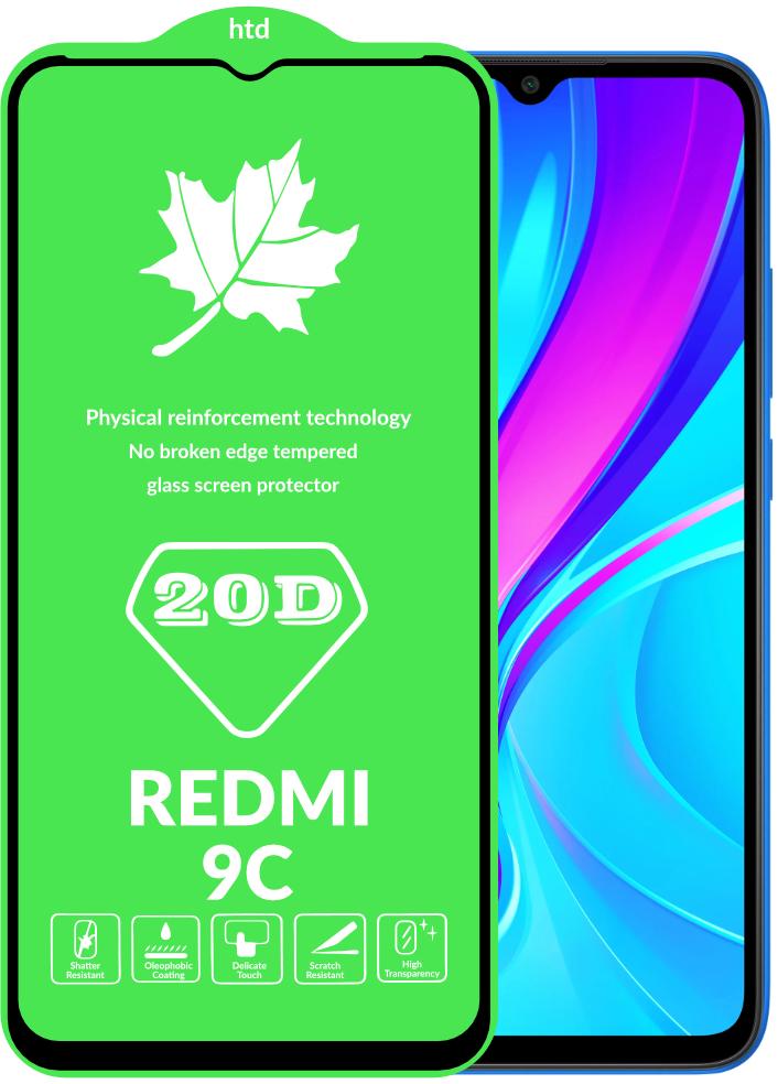 Защитное стекло 20D Glass Xiaomi Redmi 9C большой радиус (17079)