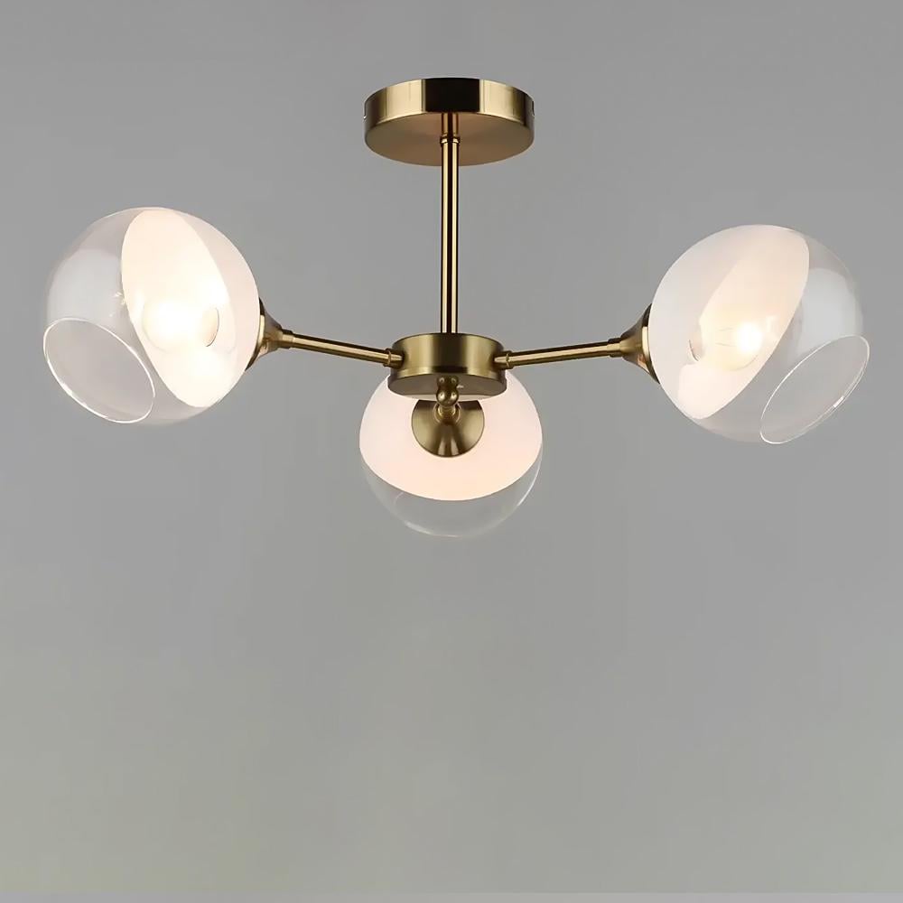 Люстра потолочная Light House SR-19354/3 COP E27 605х260 мм Медный/Белый/Прозрачный