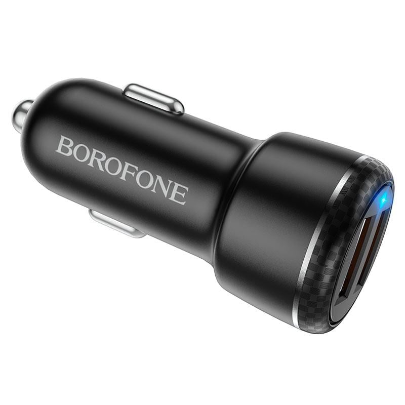 Автомобильное зарядное устройство Borofone BZ17 QC3.0 2USB/3A/Type-C Черный (00000055341_1) - фото 3