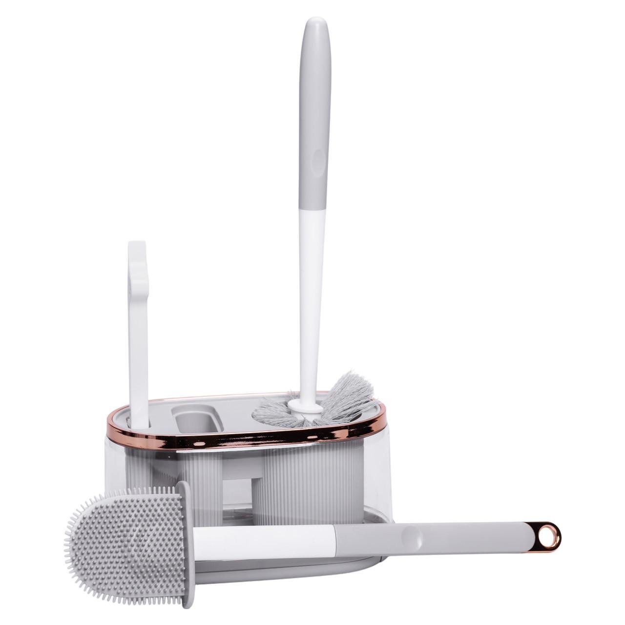 Набор для туалета настенный ершики силиконовые 2 шт. и щетка (HP-35015-47G) - фото 3 Набор для туалета настенный ершики силиконовые 2 шт. и щетка (HP-35015-47G) - фото 3