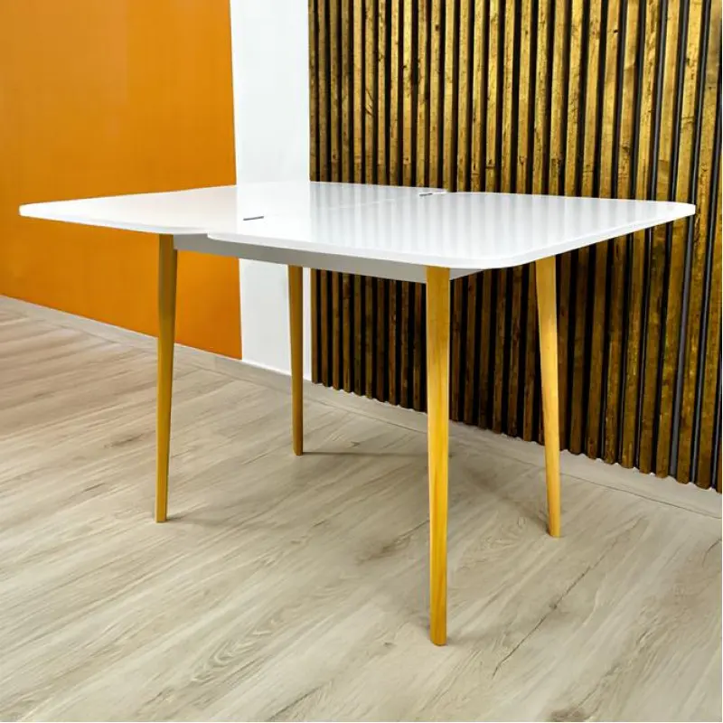 Обеденный стол раскладной Lion Majami-3 90х60/90х120 см Нимфея Альба (Lion-041272) - фото 4