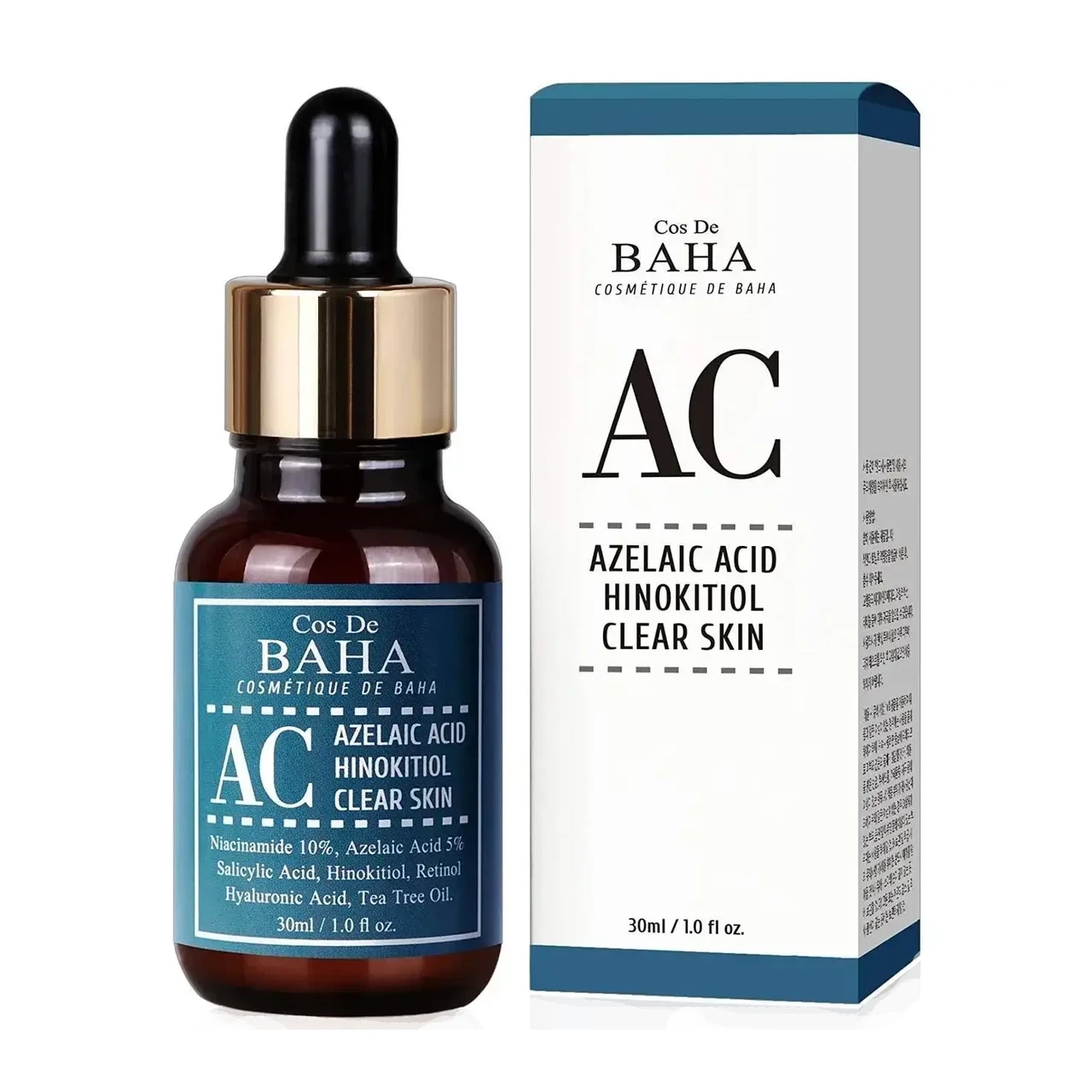 Сыворотка против акне Cos De BAHA Azelaic Acid Hinokitiol Clear Skin Serum AC 30 мл (1856285854)