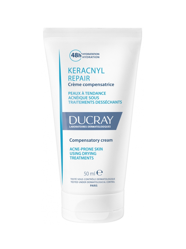 Крем відновлюючий Ducray Keracnyl Repair Crème Compensatrice для шкіри схильної до акне 50 мл (3282770391251)