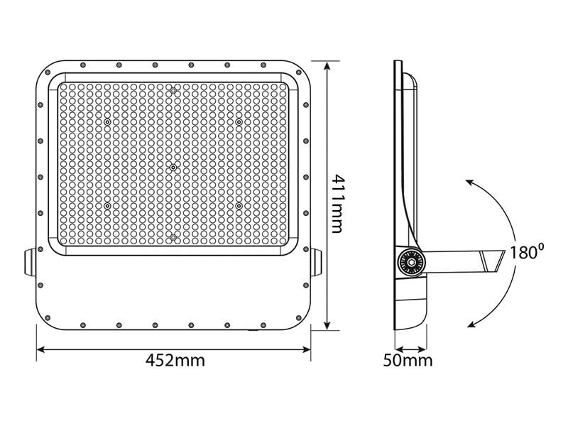 Прожектор Videx LED PREMIUM F2 400W 5000К 220V (VL-F2-4005G) - фото 4 Прожектор Videx LED PREMIUM F2 400W 5000К 220V (VL-F2-4005G) - фото 4