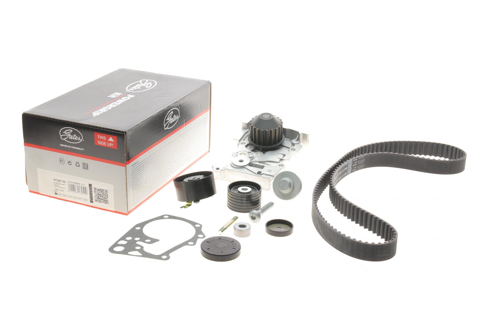 Комплект ГРМ и помпа GATES Renault Kangoo/Logan/Sandero 1.4/1.6 16V 00- 27.4x132z (KP35671XS)