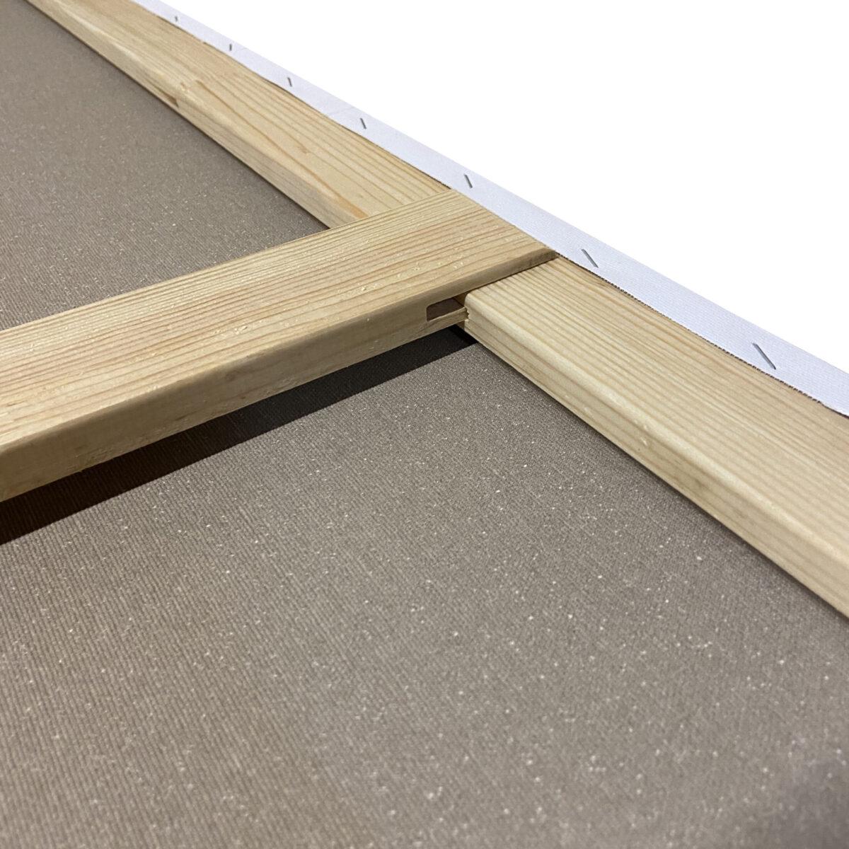 Холст грунтованный на подрамнике 1 перемычка среднее зерно лен планка 55х18 мм 120х130 см - фото 2