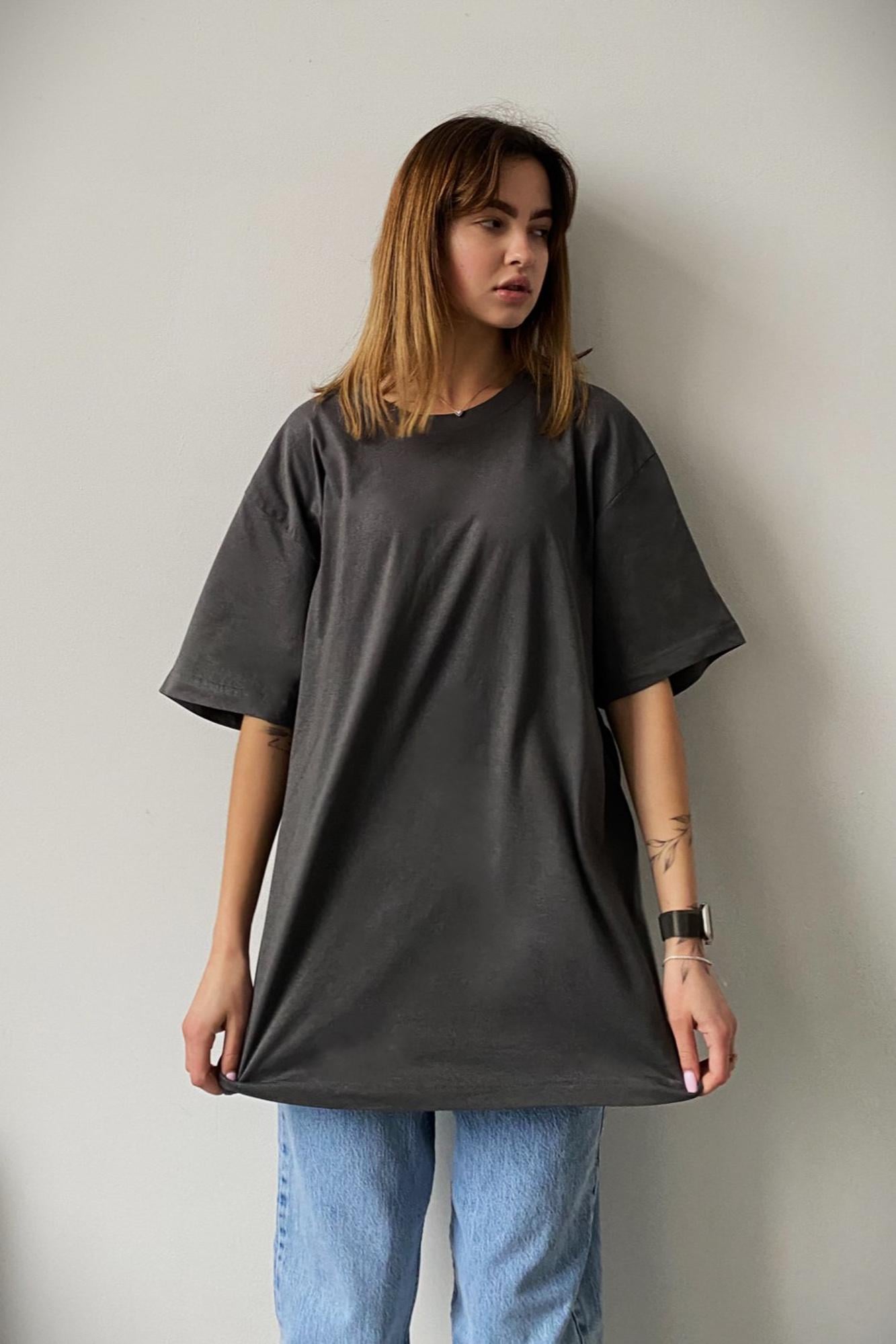 Футболка оверсайз Without Great 24 woman S/M Dark Gray (M7000036) Футболка оверсайз Without Great 24 woman S/M Dark Gray (M7000036)