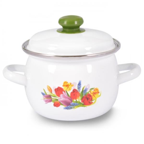 Кастрюля эмалированная Весенний букет 1,5 л (11021997)