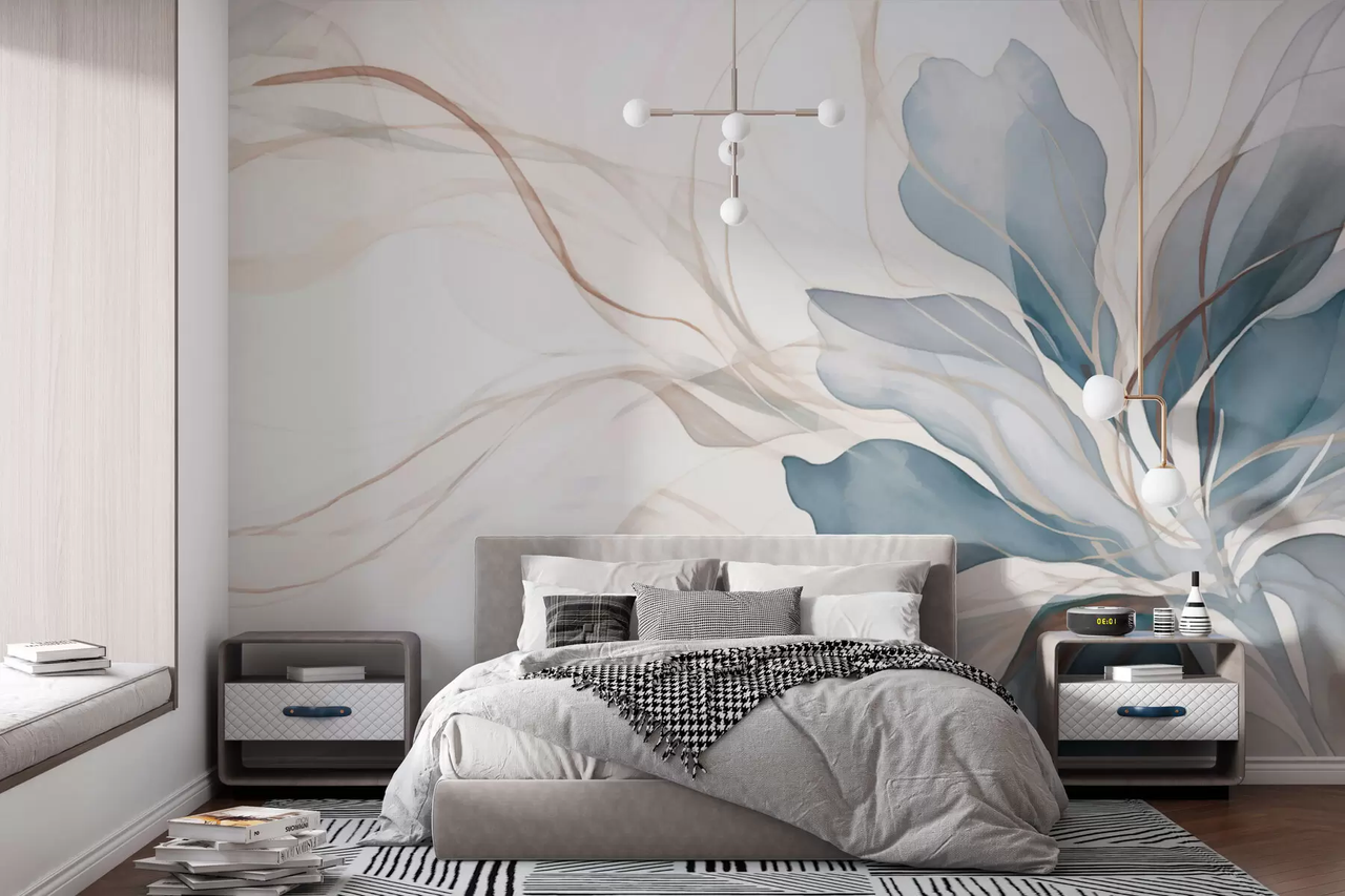 Фотообои флизелиновые Styleo Большой цветок w01718 300х250 см Разноцветный