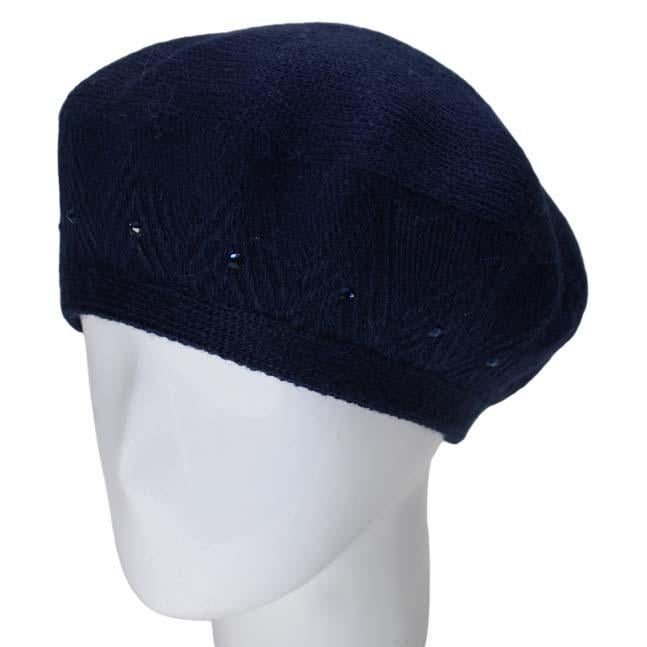 Берет женский Lirus Лайза двойной полушерстяной Синий (118930)