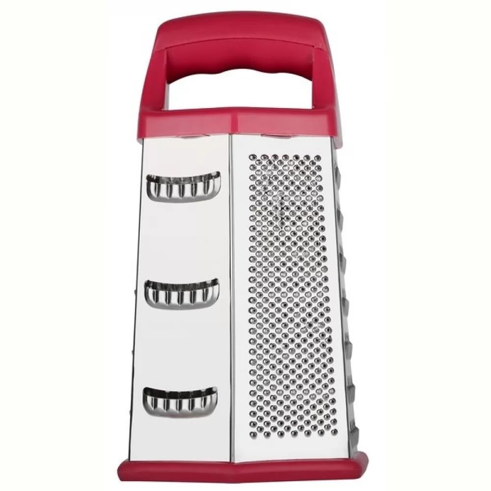 Тертка Laska 6в1 із нержавіючої сталі 21,5х14,5х11,5 см Червоний (24543) - фото 2 Тертка Laska 6в1 із нержавіючої сталі 21,5х14,5х11,5 см Червоний (24543) - фото 2