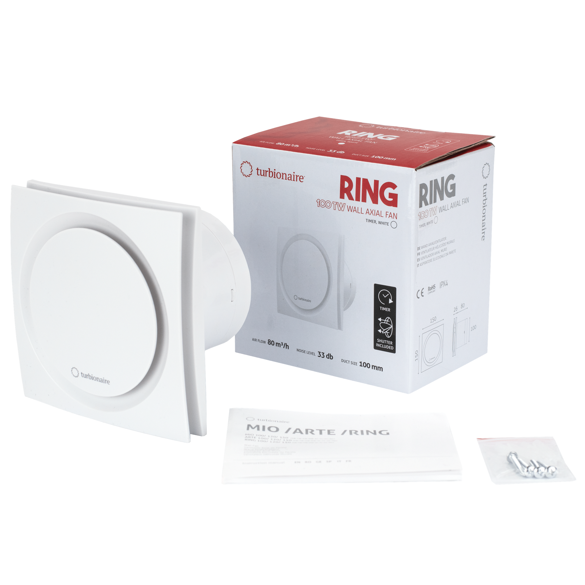 Витяжний вентилятор Turbionaire RING 100 TW (RING100TW) - фото 6