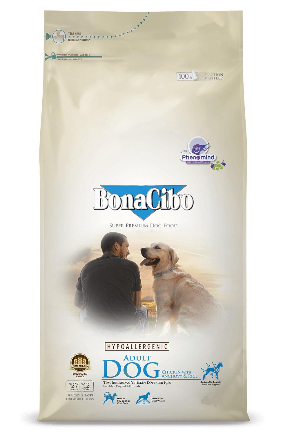 Корм сухий для собак BonaCibo Dog Chicken & Rice with Anchovy 4 кг (BC406113)