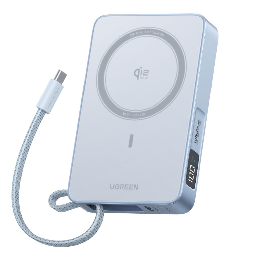 Повербанк з підтримкою MagSafe UGREEN PB773 10000 mAh QI2.2 Magnetic Wireless Blue (65958B)