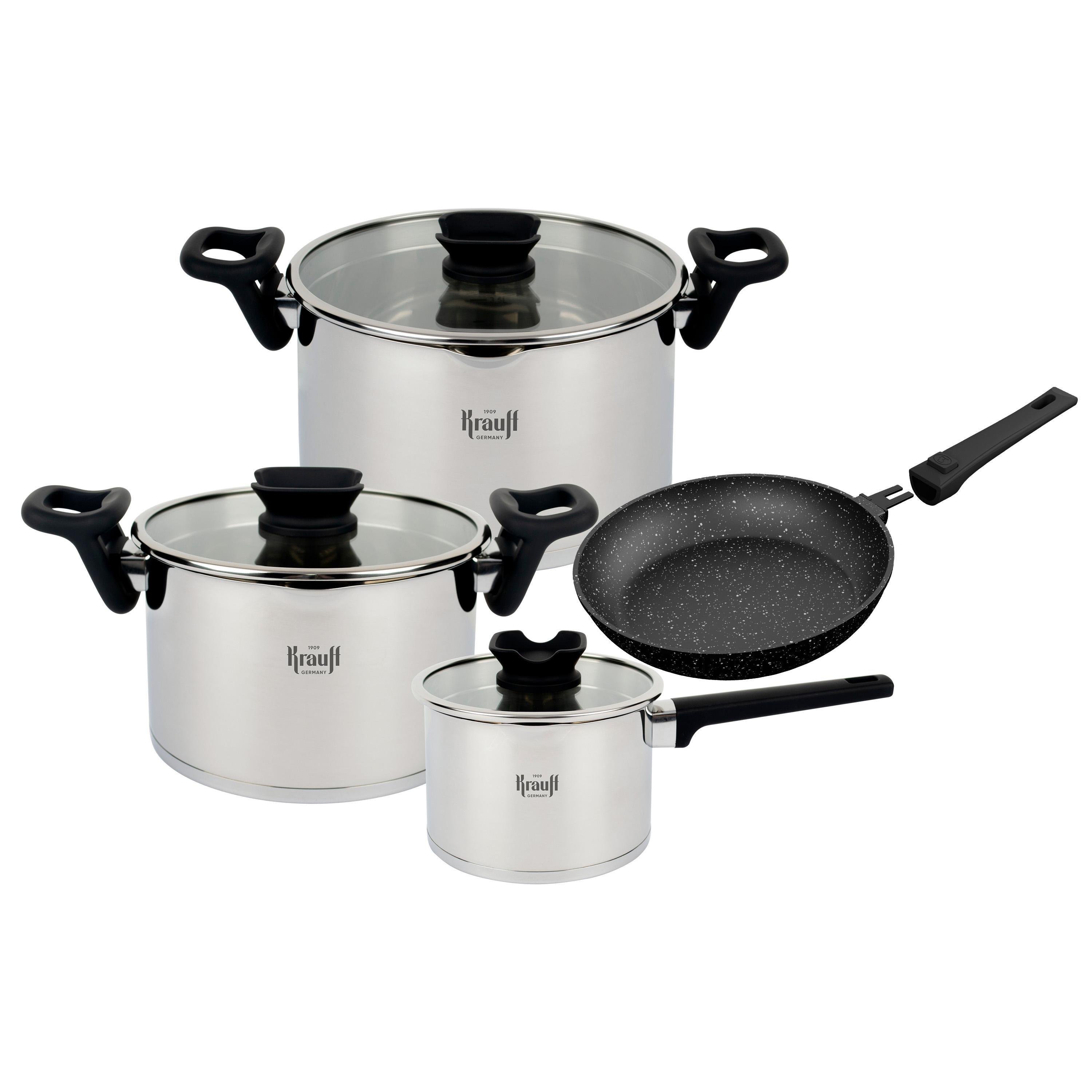 Набір каструль Krauff Elegance зі сковородою 7 пр. (28719)