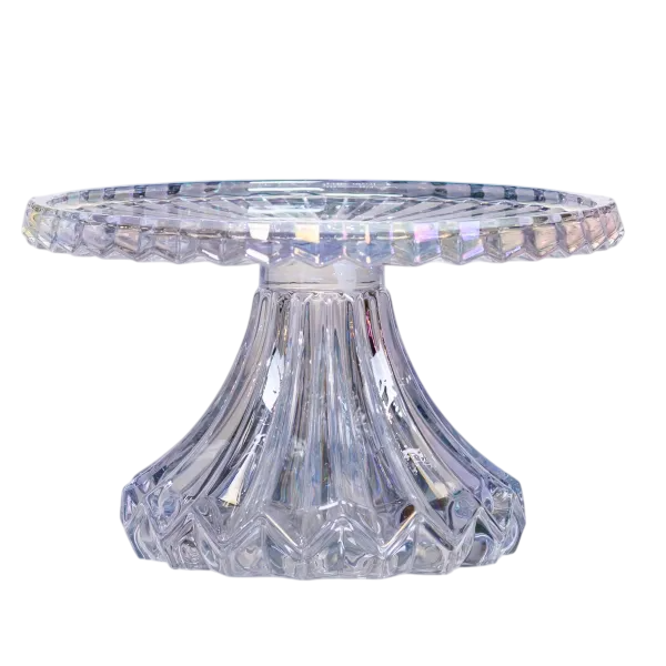 Тортовница на ножке из толстого стекла 19 см круглая Прозрачный (HP-19-148S) - фото 2 Тортовница на ножке из толстого стекла 19 см круглая Прозрачный (HP-19-148S) - фото 2