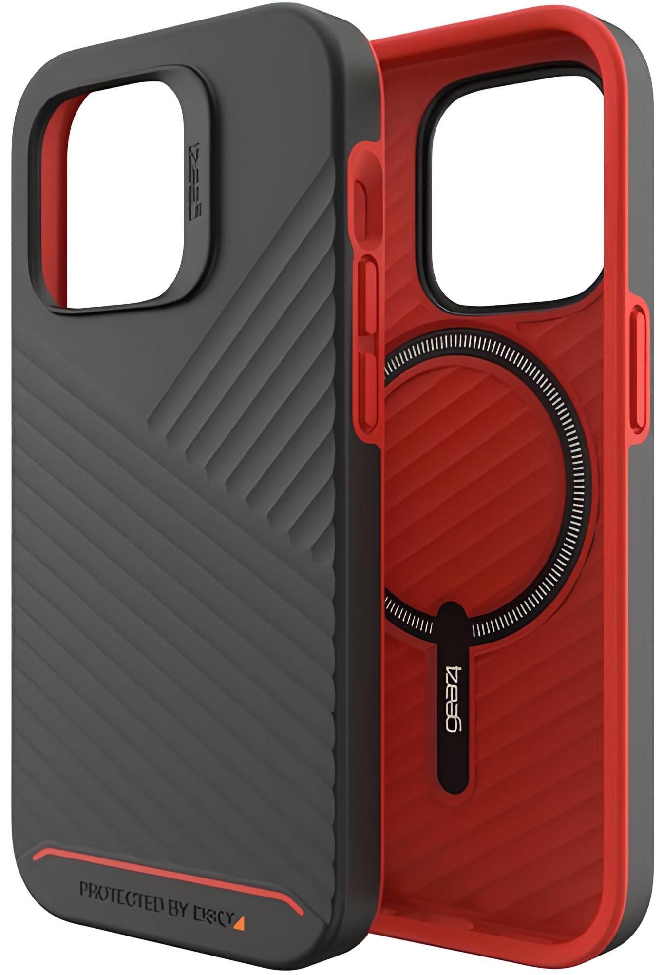 Чехол противоударный ZAGG Gear4 Denali Snap MagSafe для Iphone 14 Pro (6.1") Black Orange Чехол противоударный ZAGG Gear4 Denali Snap MagSafe для Iphone 14 Pro (6.1") Black Orange