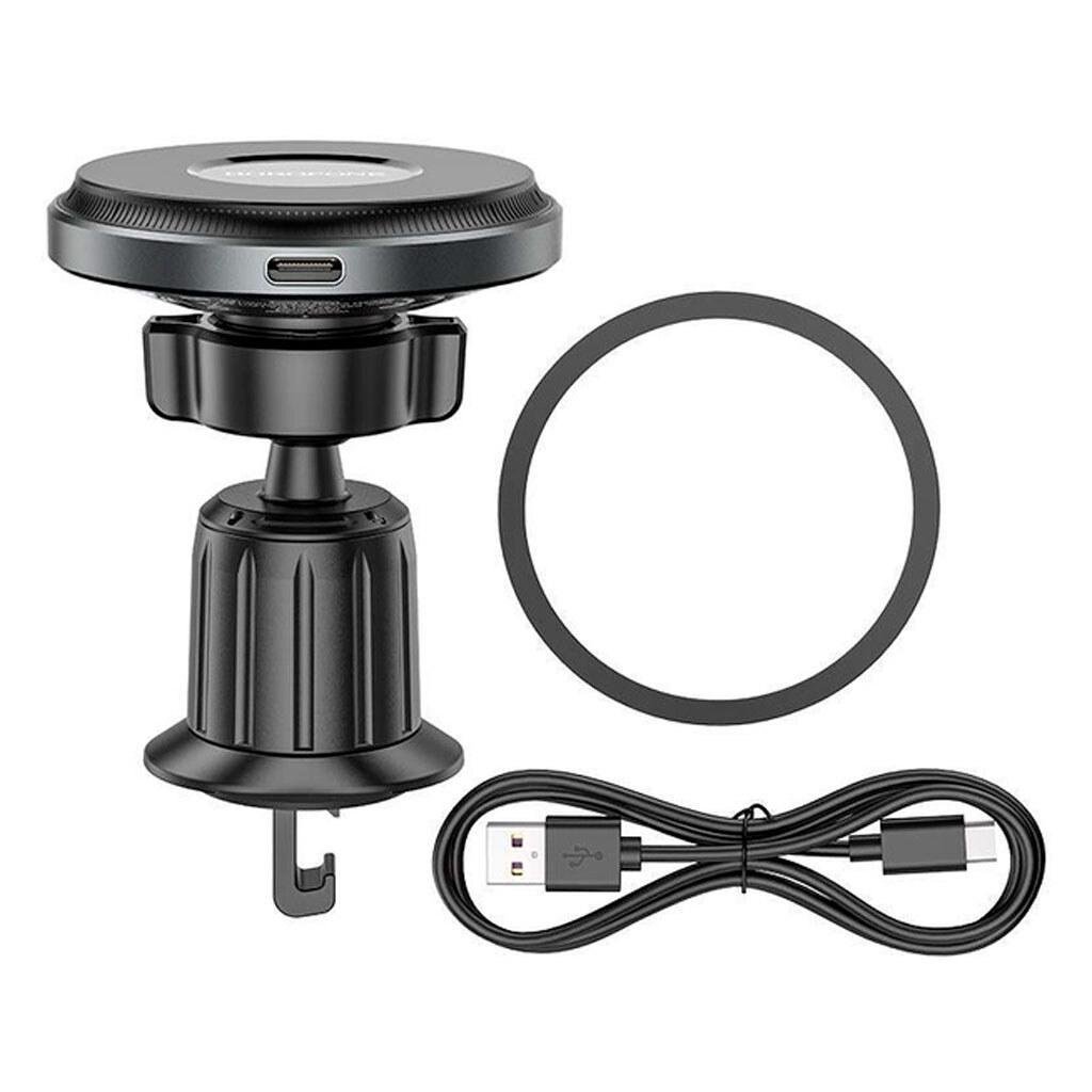 Тримач для телефонів у машину з бездротовою зарядкою Borofone BH202 Тримач для телефонів у машину з бездротовою зарядкою Borofone BH202