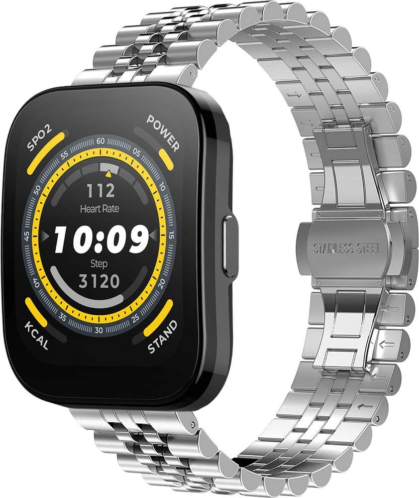 Браслет металлический Stech для Amazfit Bip 5 Silver (34344-59)