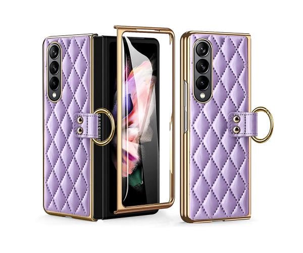 Чохол-накладка Lingge для Samsung Galaxy Fold4 Лаванда