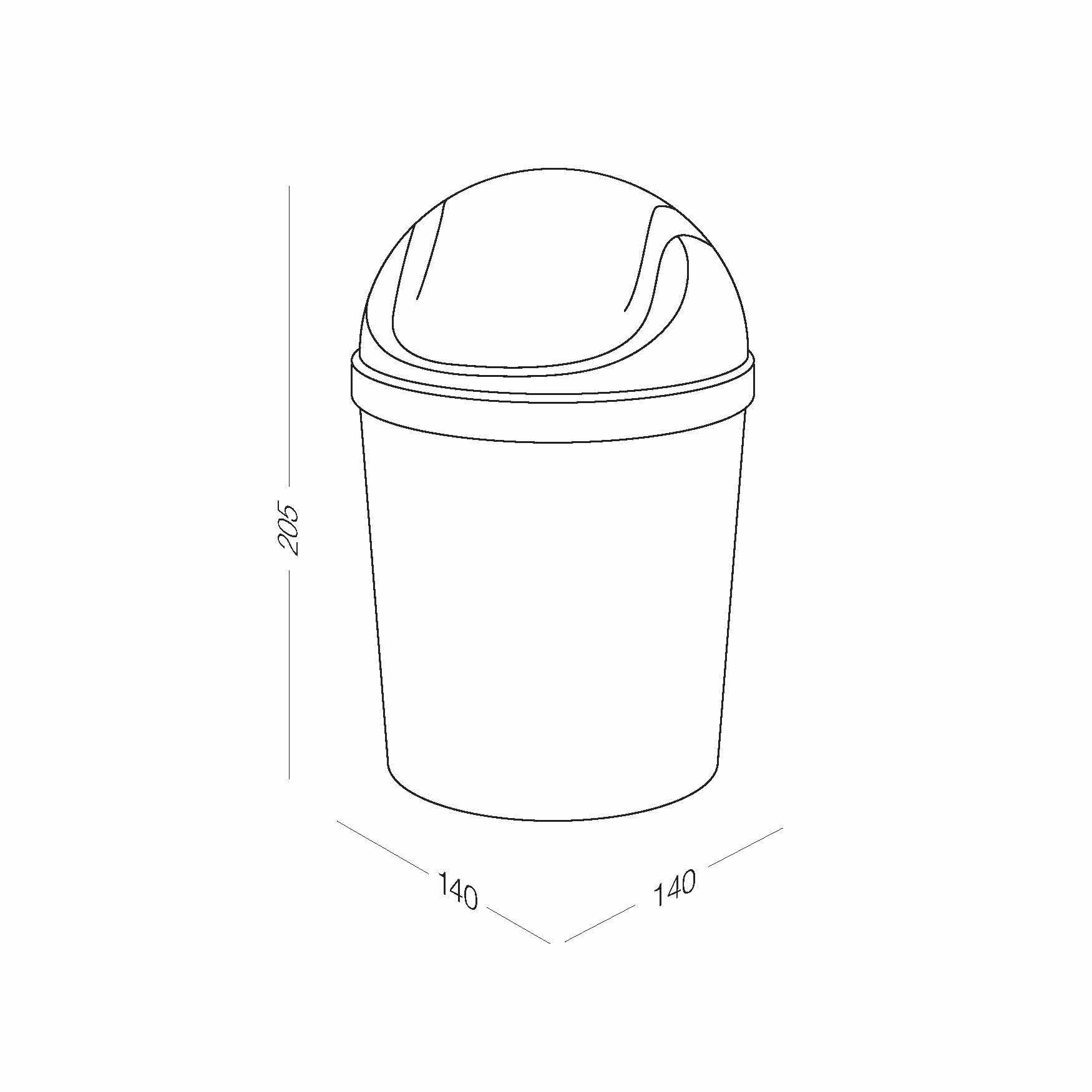 Мусорное ведро MVM BIN-10 1.6L GRAY с крышкой 1,6 л Серый (211547) - фото 2 Мусорное ведро MVM BIN-10 1.6L GRAY с крышкой 1,6 л Серый (211547) - фото 2
