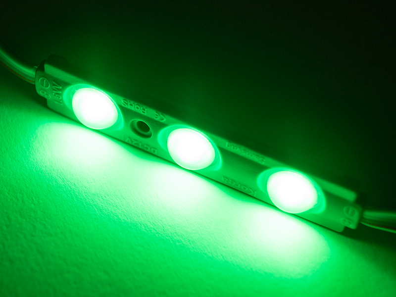 Модуль світлодіодний LEDUA 2835-3smd 12V IP65 1,5 Вт з лінзою Зелений (8208) - фото 4