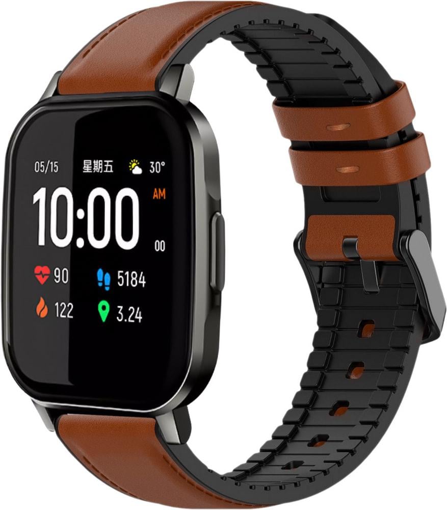 Ремешок кожаный Tamyx для Haylou Smart Watch 2 LS02 Brown (31601-30)