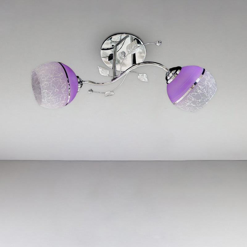 Люстра стельова Light House SRS-16212/2 на дві лампи Хром/Фіолетовий