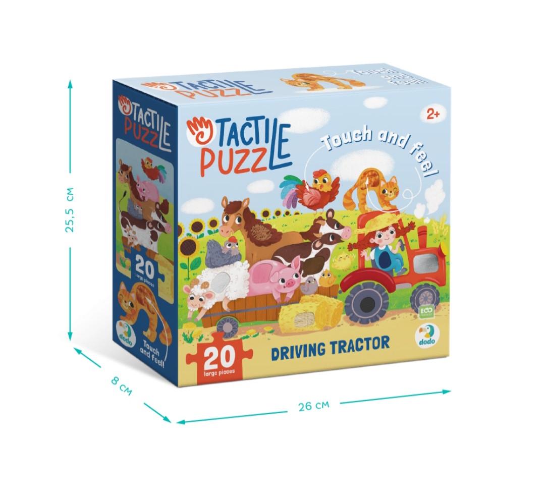 Пазл Монтессори тактильный Dodo За рулем трактора 300658 75х45 см (752918) - фото 4