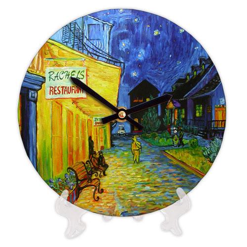 Годинник настінний круглий Presentville Нічне кафе 18 см (CH18 P 15S083)