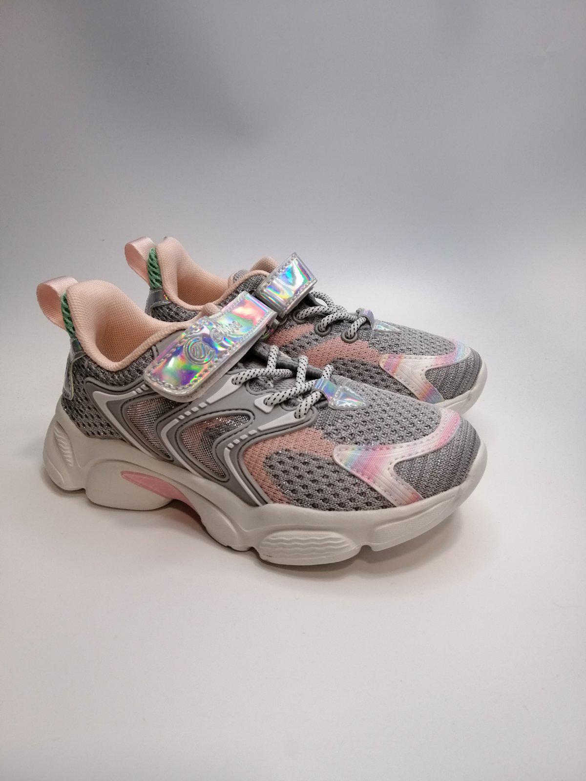 Кроссовки для девочки Clibee р. 37 22,7 см Серый (315 Lgr-pink)