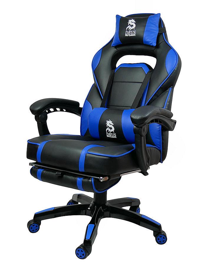Кресло компьютерное DEUS Large Черный/Синий (10195951) - фото 5 Кресло компьютерное DEUS Large Черный/Синий (10195951) - фото 5