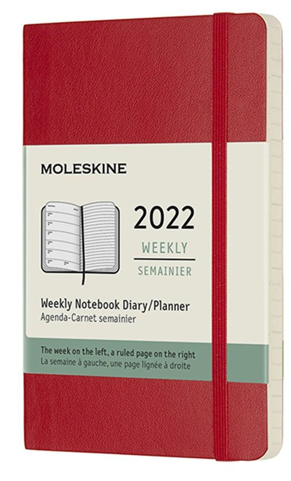 Тижневик Moleskine 2022 маленький Червоний (DSF212WN2Y22)