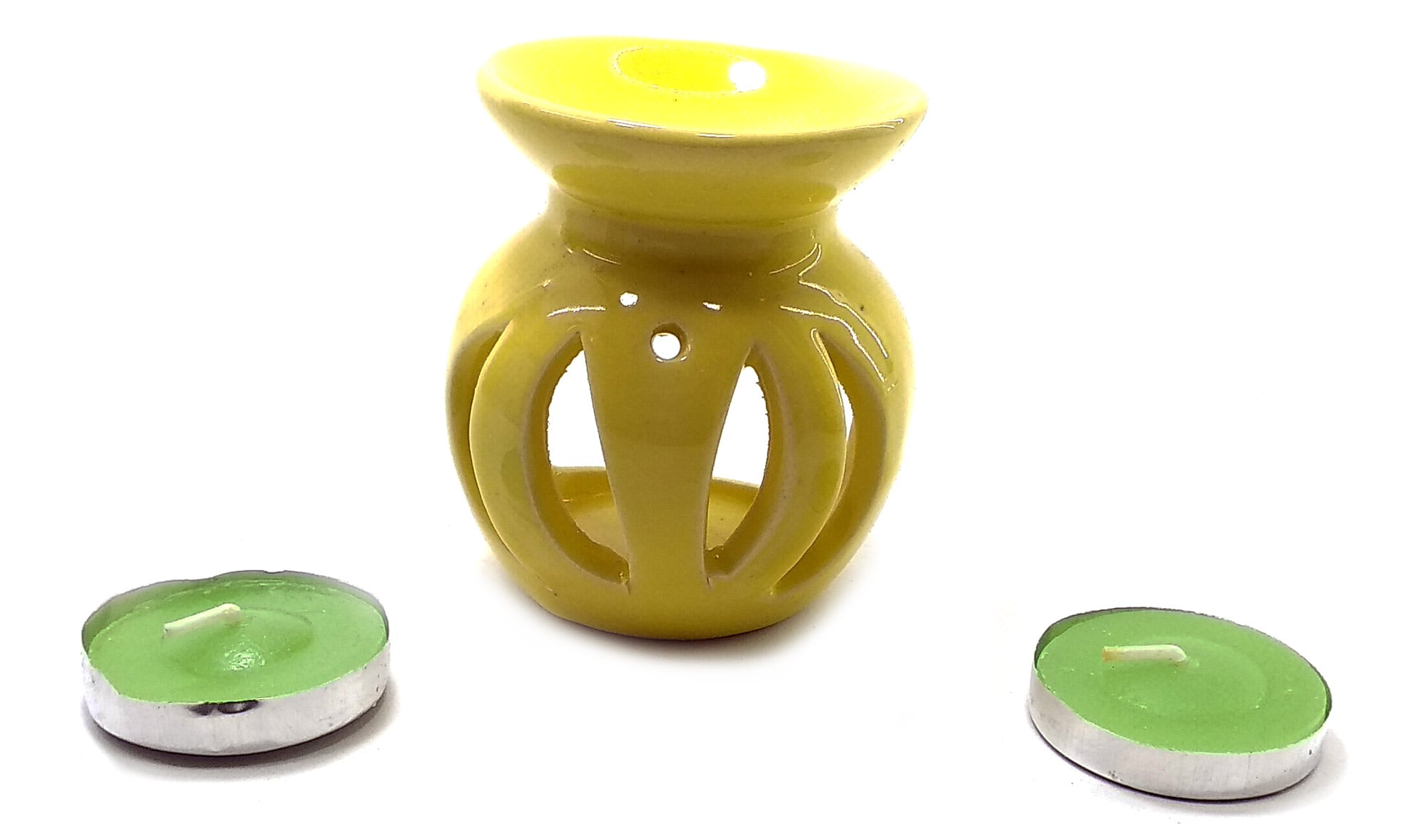 Аромалампа керамічна Grave подарунковий набір 12х8х7 см Жовтий