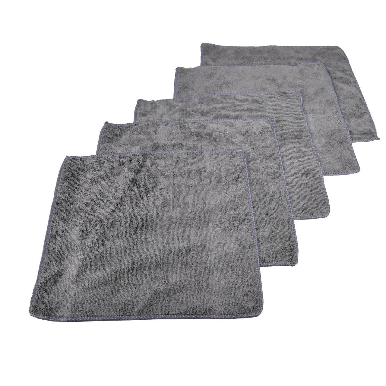 Салфетки из микрофибры для уборки 5 шт. 33х33 см Серый (1010282-Gray) Салфетки из микрофибры для уборки 5 шт. 33х33 см Серый (1010282-Gray)