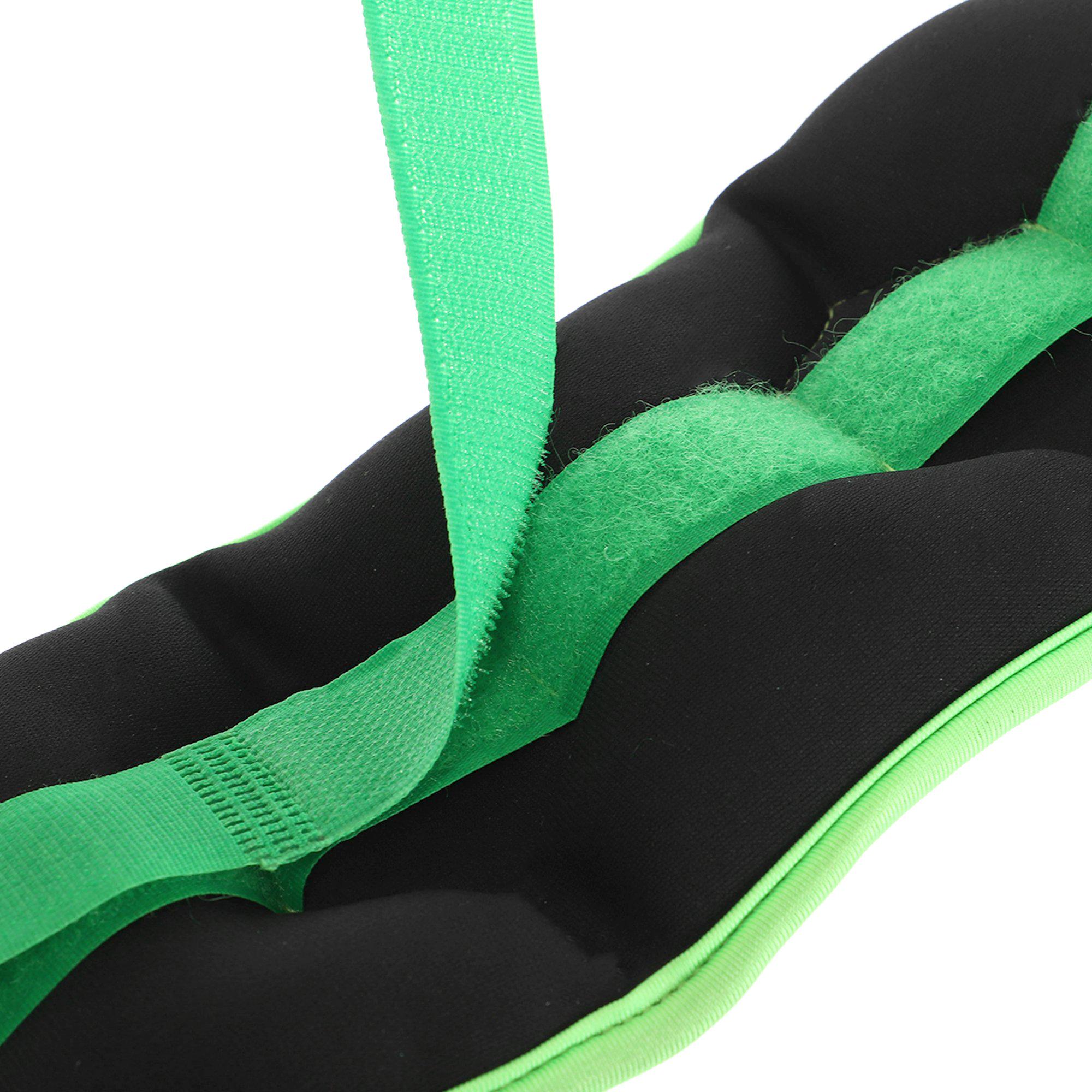 Обтяжувачі-манжети для рук та ніг Zelart Pro 2х1 кг Чорний/Салатовий (FI-7208-2_Черный-салатовый) - фото 4