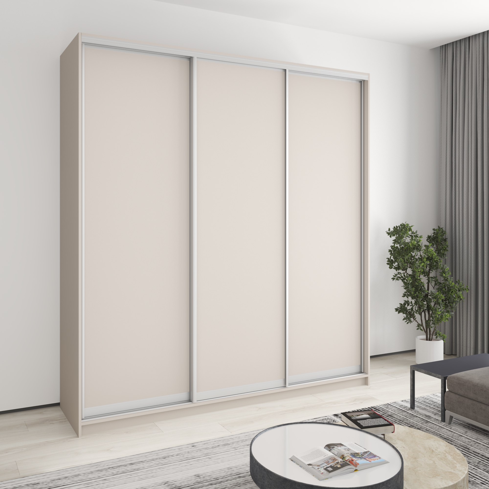Шкаф-купе трехдверный Mebel Star Комбо AL MBS-2068 220х60х240 см Кашемир (1002994) Шкаф-купе трехдверный Mebel Star Комбо AL MBS-2068 220х60х240 см Кашемир (1002994)