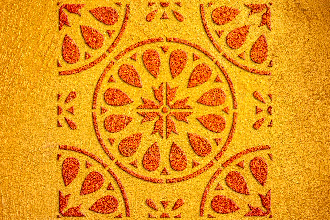 Трафарет DFA Круглый узор многоразовый для штукатурки и краски 0,3-1 мм (С00095)