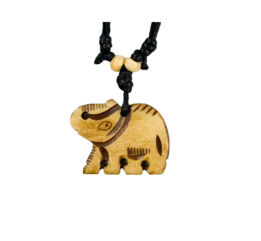 Амулет із кістки тибетський Слон 3,0x3,0x0,5 см (t07128)